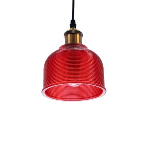 glo-01450-01450_5 GLOBOSTAR® SEGRETO 01450 VINTAGE ΚΡΕΜΑΣΤΟ ΦΩΤΙΣΤΙΚΟ ΜΟΝΟΦΩΤΟ ΚΑΜΠΑΝΑ 1 X E27 IP20 ΚΟΚΚΙΝΟ 