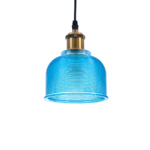 glo-01452-01452_2 GLOBOSTAR® SEGRETO 01452 VINTAGE ΚΡΕΜΑΣΤΟ ΦΩΤΙΣΤΙΚΟ ΜΟΝΟΦΩΤΟ ΚΑΜΠΑΝΑ 1 X E27 IP20 ΜΠΛΕ ΓΥΑ