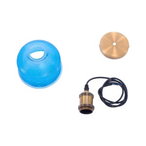 glo-01452-01452_8 GLOBOSTAR® SEGRETO 01452 VINTAGE ΚΡΕΜΑΣΤΟ ΦΩΤΙΣΤΙΚΟ ΜΟΝΟΦΩΤΟ ΚΑΜΠΑΝΑ 1 X E27 IP20 ΜΠΛΕ ΓΥΑ