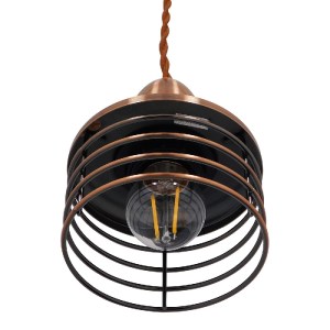 glo-01453-01453_05 GLOBOSTAR® MANHATTAN 01453 ΜΟΝΤΕΡΝΟ ΚΡΕΜΑΣΤΟ ΦΩΤΙΣΤΙΚΟ ΚΑΜΠΑΝΑ ΜΟΝΟΦΩΤΟ 1 X E27 IP20 ΧΑΛΚΙ