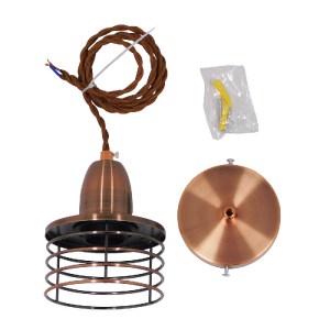 glo-01453-01453_08 GLOBOSTAR® MANHATTAN 01453 ΜΟΝΤΕΡΝΟ ΚΡΕΜΑΣΤΟ ΦΩΤΙΣΤΙΚΟ ΚΑΜΠΑΝΑ ΜΟΝΟΦΩΤΟ 1 X E27 IP20 ΧΑΛΚΙ