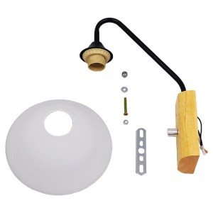 glo-01457-01457_6 GLOBOSTAR® ALESSIA 01457 ΜΟΝΤΕΡΝΟ ΕΠΙΤΟΙΧΙΟ ΦΩΤΙΣΤΙΚΟ ΑΠΛΙΚΑ ΜΟΝΟΦΩΤΟ 1 X E27 IP20 ΜΑΥΡΟ Μ