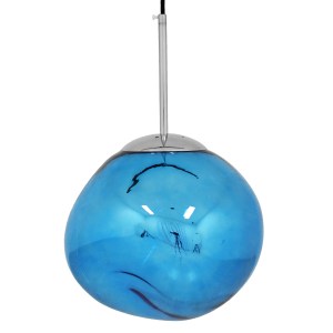 glo-01463-01463_0 GLOBOSTAR® DIXAR 01463 ΜΟΝΤΕΡΝΟ ΚΡΕΜΑΣΤΟ ΦΩΤΙΣΤΙΚΟ ΜΠΑΛΑ ΜΟΝΟΦΩΤΟ 1 X E27 IP20 ΜΠΛΕ ΓΥΑΛΙ 