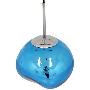 glo-01463-01463_4 GLOBOSTAR® DIXAR 01463 ΜΟΝΤΕΡΝΟ ΚΡΕΜΑΣΤΟ ΦΩΤΙΣΤΙΚΟ ΜΠΑΛΑ ΜΟΝΟΦΩΤΟ 1 X E27 IP20 ΜΠΛΕ ΓΥΑΛΙ 