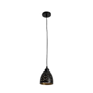 glo-01475-01475_4 GLOBOSTAR® COOLIE 01475 ΜΟΝΤΕΡΝΟ ΚΡΕΜΑΣΤΟ ΦΩΤΙΣΤΙΚΟ ΜΟΝΟΦΩΤΟ ΚΑΜΠΑΝΑ 1 X E27 IP20 ΜΑΥΡΟ & 