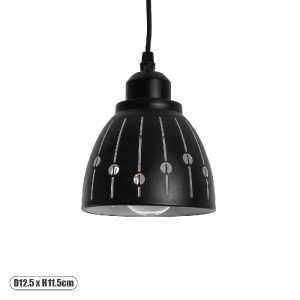 glo-01476-01476_0 GLOBOSTAR® COOLIE 01476 ΜΟΝΤΕΡΝΟ ΚΡΕΜΑΣΤΟ ΦΩΤΙΣΤΙΚΟ ΜΟΝΟΦΩΤΟ ΚΑΜΠΑΝΑ 1 X E27 IP20 ΜΑΥΡΟ & 