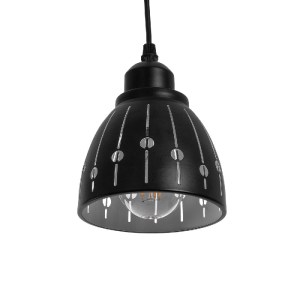 glo-01476-01476_6 GLOBOSTAR® COOLIE 01476 ΜΟΝΤΕΡΝΟ ΚΡΕΜΑΣΤΟ ΦΩΤΙΣΤΙΚΟ ΜΟΝΟΦΩΤΟ ΚΑΜΠΑΝΑ 1 X E27 IP20 ΜΑΥΡΟ & 