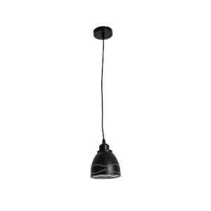 glo-01477-01477_4 GLOBOSTAR® COOLIE 01477 ΜΟΝΤΕΡΝΟ ΚΡΕΜΑΣΤΟ ΦΩΤΙΣΤΙΚΟ ΜΟΝΟΦΩΤΟ ΚΑΜΠΑΝΑ 1 X E27 IP20 ΜΑΥΡΟ & 