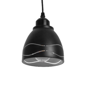 glo-01477-01477_6 GLOBOSTAR® COOLIE 01477 ΜΟΝΤΕΡΝΟ ΚΡΕΜΑΣΤΟ ΦΩΤΙΣΤΙΚΟ ΜΟΝΟΦΩΤΟ ΚΑΜΠΑΝΑ 1 X E27 IP20 ΜΑΥΡΟ & 