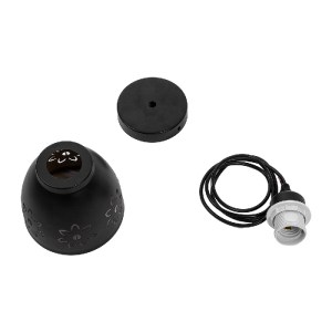 glo-01479-01479_10 GLOBOSTAR® COOLIE 01479 ΜΟΝΤΕΡΝΟ ΚΡΕΜΑΣΤΟ ΦΩΤΙΣΤΙΚΟ ΜΟΝΟΦΩΤΟ ΚΑΜΠΑΝΑ 1 X E27 IP20 ΜΑΥΡΟ & 