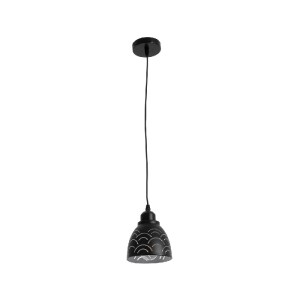 glo-01482-01482_4 GLOBOSTAR® COOLIE 01482 ΜΟΝΤΕΡΝΟ ΚΡΕΜΑΣΤΟ ΦΩΤΙΣΤΙΚΟ ΜΟΝΟΦΩΤΟ ΚΑΜΠΑΝΑ 1 X E27 IP20 ΜΑΥΡΟ & 