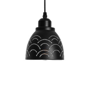 glo-01482-01482_5 GLOBOSTAR® COOLIE 01482 ΜΟΝΤΕΡΝΟ ΚΡΕΜΑΣΤΟ ΦΩΤΙΣΤΙΚΟ ΜΟΝΟΦΩΤΟ ΚΑΜΠΑΝΑ 1 X E27 IP20 ΜΑΥΡΟ & 