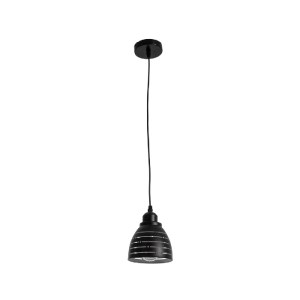glo-01483-01483_4 GLOBOSTAR® COOLIE 01483 ΜΟΝΤΕΡΝΟ ΚΡΕΜΑΣΤΟ ΦΩΤΙΣΤΙΚΟ ΜΟΝΟΦΩΤΟ ΚΑΜΠΑΝΑ 1 X E27 IP20 ΜΑΥΡΟ & 