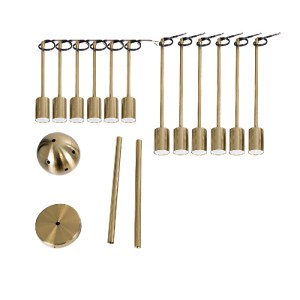 glo-01485-01485_9 GLOBOSTAR® MILANO 01485 ΜΟΝΤΕΡΝΟ ΦΩΤΙΣΤΙΚΟ ΟΡΟΦΗΣ ΠΛΕΓΜΑ ΠΟΛΥΦΩΤΟ 12 X E27 IP20 ΧΡΥΣΟ ΜΕΤΑ