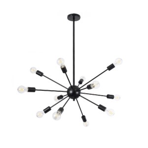 glo-01486-01486_2 GLOBOSTAR® MILANO 01486 ΜΟΝΤΕΡΝΟ ΦΩΤΙΣΤΙΚΟ ΟΡΟΦΗΣ ΠΛΕΓΜΑ ΠΟΛΥΦΩΤΟ 12 X E27 IP20 ΜΑΥΡΟ ΜΕΤΑ