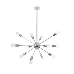 glo-01487-01487_5 GLOBOSTAR® MILANO 01487 ΜΟΝΤΕΡΝΟ ΦΩΤΙΣΤΙΚΟ ΟΡΟΦΗΣ ΠΛΕΓΜΑ ΠΟΛΥΦΩΤΟ 12 X E27 IP20 ΑΣΗΜΙ ΜΕΤΑ