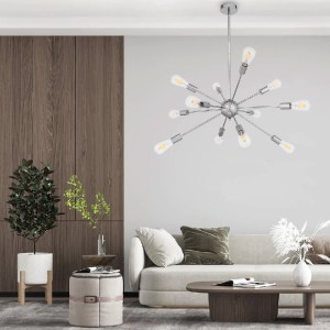 glo-01487-post_61 GLOBOSTAR® MILANO 01487 ΜΟΝΤΕΡΝΟ ΦΩΤΙΣΤΙΚΟ ΟΡΟΦΗΣ ΠΛΕΓΜΑ ΠΟΛΥΦΩΤΟ 12 X E27 IP20 ΑΣΗΜΙ ΜΕΤΑ
