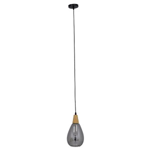 glo-01489-01489_3 GLOBOSTAR® NOAH 01489 ΜΟΝΤΕΡΝΟ ΚΡΕΜΑΣΤΟ ΦΩΤΙΣΤΙΚΟ ΑΝΑΡΤΗΣΗ ΜΟΝΟΦΩΤΟ 1 X E27 IP20 ΓΚΡΙ ΓΥΑΛ