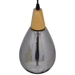 glo-01489-01489_4 GLOBOSTAR® NOAH 01489 ΜΟΝΤΕΡΝΟ ΚΡΕΜΑΣΤΟ ΦΩΤΙΣΤΙΚΟ ΑΝΑΡΤΗΣΗ ΜΟΝΟΦΩΤΟ 1 X E27 IP20 ΓΚΡΙ ΓΥΑΛ