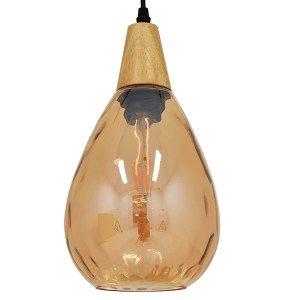 glo-01490-01490_0 GLOBOSTAR® NOAH 01490 ΜΟΝΤΕΡΝΟ ΚΡΕΜΑΣΤΟ ΦΩΤΙΣΤΙΚΟ ΑΝΑΡΤΗΣΗ ΜΟΝΟΦΩΤΟ 1 X E27 IP20 ΜΕΛΙ ΓΥΑΛ