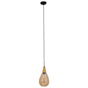 glo-01490-01490_3 GLOBOSTAR® NOAH 01490 ΜΟΝΤΕΡΝΟ ΚΡΕΜΑΣΤΟ ΦΩΤΙΣΤΙΚΟ ΑΝΑΡΤΗΣΗ ΜΟΝΟΦΩΤΟ 1 X E27 IP20 ΜΕΛΙ ΓΥΑΛ