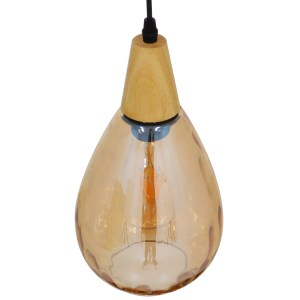 glo-01490-01490_4 GLOBOSTAR® NOAH 01490 ΜΟΝΤΕΡΝΟ ΚΡΕΜΑΣΤΟ ΦΩΤΙΣΤΙΚΟ ΑΝΑΡΤΗΣΗ ΜΟΝΟΦΩΤΟ 1 X E27 IP20 ΜΕΛΙ ΓΥΑΛ