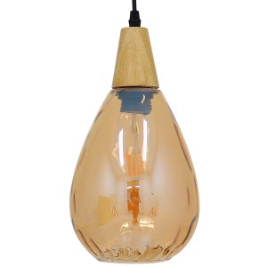glo-01490-01490_5 GLOBOSTAR® NOAH 01490 ΜΟΝΤΕΡΝΟ ΚΡΕΜΑΣΤΟ ΦΩΤΙΣΤΙΚΟ ΑΝΑΡΤΗΣΗ ΜΟΝΟΦΩΤΟ 1 X E27 IP20 ΜΕΛΙ ΓΥΑΛ