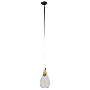 glo-01491-01491_3 GLOBOSTAR® NOAH 01491 ΜΟΝΤΕΡΝΟ ΚΡΕΜΑΣΤΟ ΦΩΤΙΣΤΙΚΟ ΑΝΑΡΤΗΣΗ ΜΟΝΟΦΩΤΟ 1 X E27 IP20 ΔΙΑΦΑΝΟ Γ