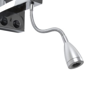 glo-01494-01494_8 GLOBOSTAR® ELEGANT 01494 ΜΟΝΤΕΡΝΟ ΕΠΙΤΟΙΧΙΟ ΦΩΤΙΣΤΙΚΟ ΑΠΛΙΚΑ ΜΕ LED ΒΡΑΧΙΟΝΑ ΔΙΦΩΤΟ 1 X E2