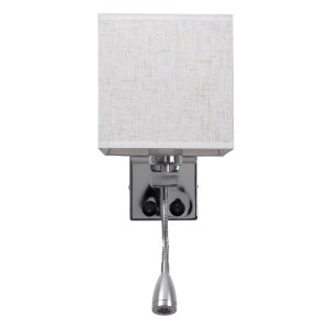 glo-01495-01495_4 GLOBOSTAR® ELEGANT 01495 ΜΟΝΤΕΡΝΟ ΕΠΙΤΟΙΧΙΟ ΦΩΤΙΣΤΙΚΟ ΑΠΛΙΚΑ ΜΕ LED ΒΡΑΧΙΟΝΑ ΔΙΦΩΤΟ 1 X E2