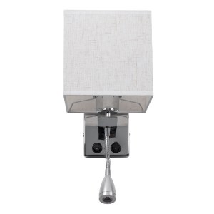 glo-01495-01495_5 GLOBOSTAR® ELEGANT 01495 ΜΟΝΤΕΡΝΟ ΕΠΙΤΟΙΧΙΟ ΦΩΤΙΣΤΙΚΟ ΑΠΛΙΚΑ ΜΕ LED ΒΡΑΧΙΟΝΑ ΔΙΦΩΤΟ 1 X E2
