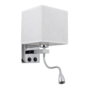 glo-01495-169002_01495_0 GLOBOSTAR® ELEGANT 01495 ΜΟΝΤΕΡΝΟ ΕΠΙΤΟΙΧΙΟ ΦΩΤΙΣΤΙΚΟ ΑΠΛΙΚΑ ΜΕ LED ΒΡΑΧΙΟΝΑ ΔΙΦΩΤΟ 1 X E2