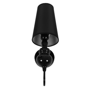 glo-01500-01500_4 GLOBOSTAR® LAURA 01500 ΜΟΝΤΕΡΝΟ ΕΠΙΤΟΙΧΙΟ ΦΩΤΙΣΤΙΚΟ ΑΠΛΙΚΑ ΜΟΝΟΦΩΤΟ 1 X E27 IP20 ΜΑΥΡΟ ΜΕΤ
