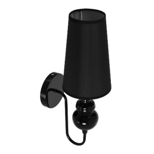 glo-01500-01500_5 GLOBOSTAR® LAURA 01500 ΜΟΝΤΕΡΝΟ ΕΠΙΤΟΙΧΙΟ ΦΩΤΙΣΤΙΚΟ ΑΠΛΙΚΑ ΜΟΝΟΦΩΤΟ 1 X E27 IP20 ΜΑΥΡΟ ΜΕΤ