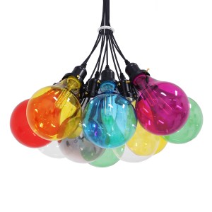 glo-01509-01509_0 GLOBOSTAR® PARTY 01509 ΜΟΝΤΕΡΝΟ ΚΡΕΜΑΣΤΟ ΦΩΤΙΣΤΙΚΟ ΑΝΑΡΤΗΣΗ ΠΟΛΥΦΩΤΟ 10 X E27 ΠΟΛΥΧΡΩΜΟ ΓΥ