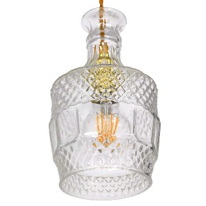 glo-01513-01513_6 GLOBOSTAR® WHISKEY 01513 VINTAGE ΚΡΕΜΑΣΤΟ ΦΩΤΙΣΤΙΚΟ ΑΝΑΡΤΗΣΗ ΜΟΝΟΦΩΤΟ 1 X E27 IP20 ΔΙΑΦΑΝΟ