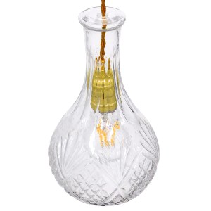glo-01514-01514_4 GLOBOSTAR® WHISKEY 01514 VINTAGE ΚΡΕΜΑΣΤΟ ΦΩΤΙΣΤΙΚΟ ΑΝΑΡΤΗΣΗ ΜΟΝΟΦΩΤΟ 1 X E27 IP20 ΔΙΑΦΑΝΟ
