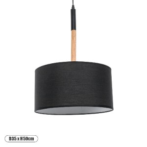 glo-01517-01517_0 GLOBOSTAR® BRONX 01517 ΜΟΝΤΕΡΝΟ ΚΡΕΜΑΣΤΟ ΦΩΤΙΣΤΙΚΟ ΚΑΠΕΛΟ ΜΟΝΟΦΩΤΟ 1 X E27 IP20 ΜΑΥΡΟ ΥΦΑΣ