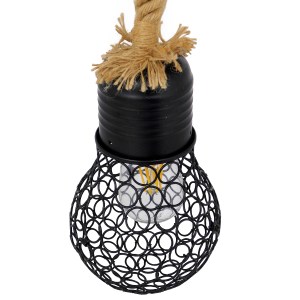glo-01521-01521_4 GLOBOSTAR® URBAN 01521 VINTAGE ΚΡΕΜΑΣΤΟ ΦΩΤΙΣΤΙΚΟ ΠΛΕΓΜΑ ΜΟΝΟΦΩΤΟ 1 X E27 IP20 ΜΑΥΡΟ ΜΕΤΑΛ