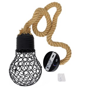 glo-01521-01521_8 GLOBOSTAR® URBAN 01521 VINTAGE ΚΡΕΜΑΣΤΟ ΦΩΤΙΣΤΙΚΟ ΠΛΕΓΜΑ ΜΟΝΟΦΩΤΟ 1 X E27 IP20 ΜΑΥΡΟ ΜΕΤΑΛ