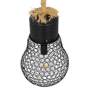 glo-01522-01522_4 GLOBOSTAR® URBAN 01522 VINTAGE ΚΡΕΜΑΣΤΟ ΦΩΤΙΣΤΙΚΟ ΠΛΕΓΜΑ ΜΟΝΟΦΩΤΟ 1 X E27 IP20 ΜΑΥΡΟ ΜΕΤΑΛ