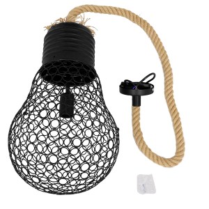 glo-01522-01522_8 GLOBOSTAR® URBAN 01522 VINTAGE ΚΡΕΜΑΣΤΟ ΦΩΤΙΣΤΙΚΟ ΠΛΕΓΜΑ ΜΟΝΟΦΩΤΟ 1 X E27 IP20 ΜΑΥΡΟ ΜΕΤΑΛ