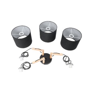 glo-01525-01525_10 GLOBOSTAR® RAMSON 01525 ΜΟΝΤΕΡΝΟ ΚΡΕΜΑΣΤΟ ΦΩΤΙΣΤΙΚΟ ΚΑΠΕΛΟ ΤΡΙΦΩΤΟ 3 X E27 IP20 ΜΑΥΡΟ ΥΦΑΣ
