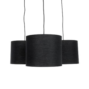 glo-01525-01525_4 GLOBOSTAR® RAMSON 01525 ΜΟΝΤΕΡΝΟ ΚΡΕΜΑΣΤΟ ΦΩΤΙΣΤΙΚΟ ΚΑΠΕΛΟ ΤΡΙΦΩΤΟ 3 X E27 IP20 ΜΑΥΡΟ ΥΦΑΣ