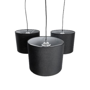 glo-01525-01525_6 GLOBOSTAR® RAMSON 01525 ΜΟΝΤΕΡΝΟ ΚΡΕΜΑΣΤΟ ΦΩΤΙΣΤΙΚΟ ΚΑΠΕΛΟ ΤΡΙΦΩΤΟ 3 X E27 IP20 ΜΑΥΡΟ ΥΦΑΣ