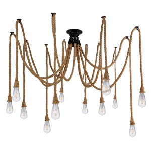 glo-01548-01548_00 GLOBOSTAR® ATROX 01548 VINTAGE ΦΩΤΙΣΤΙΚΟ ΑΝΑΡΤΗΣΗ ΠΟΛΥΦΩΤΟ 12 X E27 IP20 ΜΠΕΖ ΣΧΟΙΝΙ - 12 