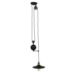 glo-01549-01549_2 GLOBOSTAR® CARILO 01549 VINTAGE ΚΡΕΜΑΣΤΟ ΦΩΤΙΣΤΙΚΟ ΑΝΑΡΤΗΣΗ ΜΟΝΟΦΩΤΟ 1 X E27 IP20 ΜΑΥΡΟ & 