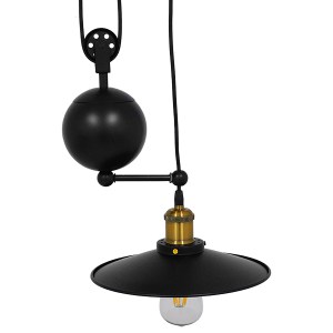 glo-01550-01550_4 GLOBOSTAR® CARILO 01550 VINTAGE ΚΡΕΜΑΣΤΟ ΦΩΤΙΣΤΙΚΟ ΑΝΑΡΤΗΣΗ ΔΙΦΩΤΟ 2 X E27 IP20 ΜΑΥΡΟ & ΧΡ