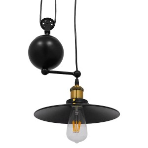 glo-01550-01550_6 GLOBOSTAR® CARILO 01550 VINTAGE ΚΡΕΜΑΣΤΟ ΦΩΤΙΣΤΙΚΟ ΑΝΑΡΤΗΣΗ ΔΙΦΩΤΟ 2 X E27 IP20 ΜΑΥΡΟ & ΧΡ