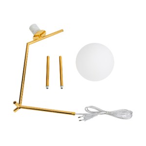 glo-01551-01551_10 GLOBOSTAR® ELFIS GOLD 01551 ΜΟΝΤΕΡΝΟ ΕΠΙΤΡΑΠΕΖΙΟ ΦΩΤΙΣΤΙΚΟ ΠΟΡΤΑΤΙΦ ΜΟΝΟΦΩΤΟ 1 X E27 ΧΡΥΣΟ